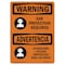 Signmission OSHA Sign, Ear Protection Required Bilingual, 18in X 12in Rigid Plastic, 18" W, 12" H, Landscape OS-WS-P-1218-L-12582 - alternate 1